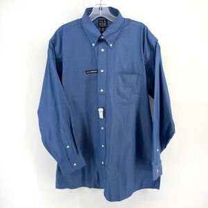 NWT JOS A BANK Button Down Dress Shirt Mens XL 17 34 Blue Pinpoint Cotton